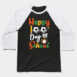 Happy 100th Day of School Football Teachers & Boys Gift Baseball T-Shirt